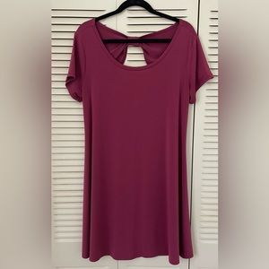 Burgundy Babydoll Dress